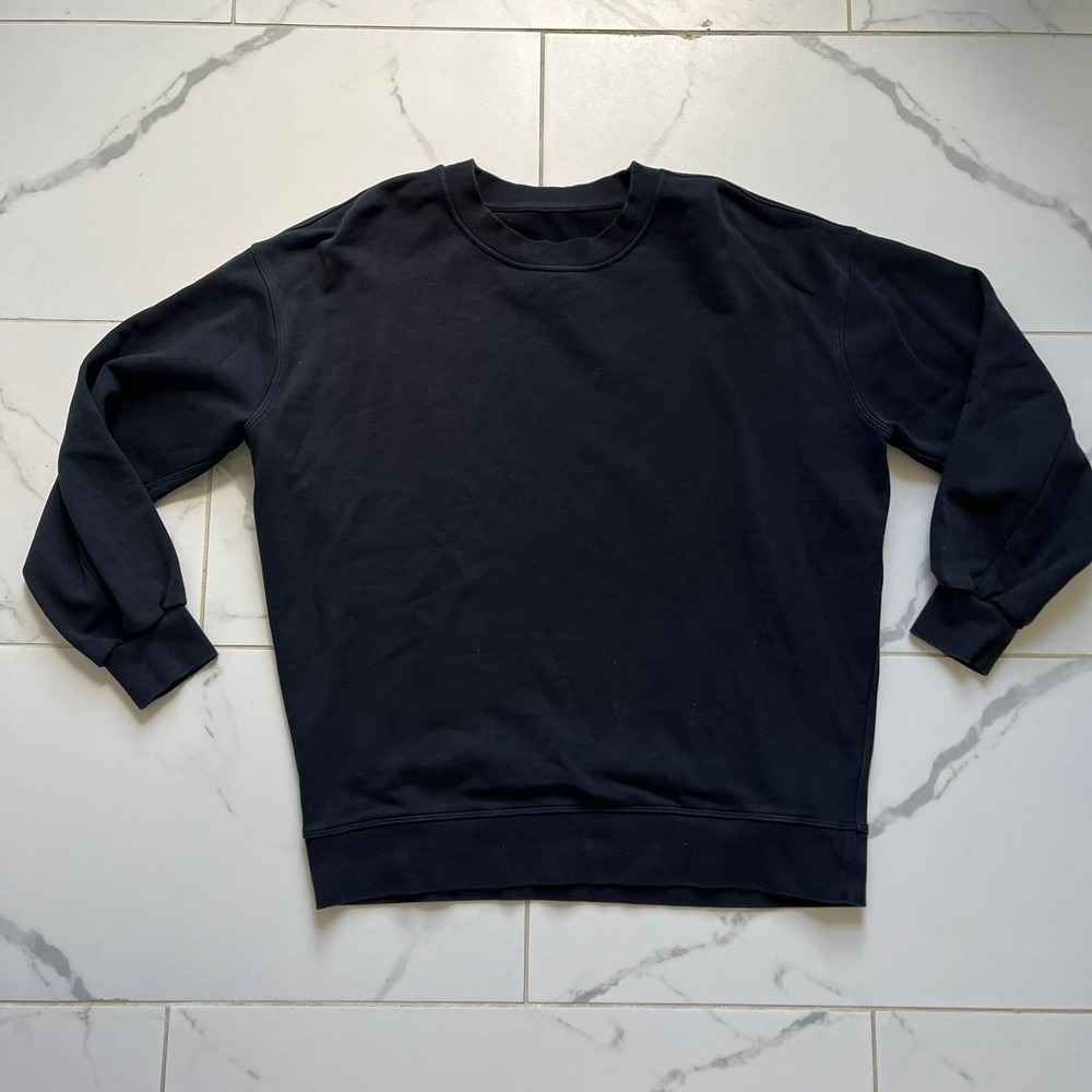 Lululemon perfectly oversized crewneck sweatshirt black sz 6